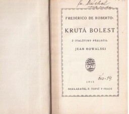 Krutá bolest od Frederico de Roberto