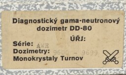 Dozimetr neutronový DD-80 pro jednotlivce ČSLA
