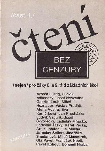 Čtení bez cenzury 1 nejen pro žáky 8 a 9 tříd.