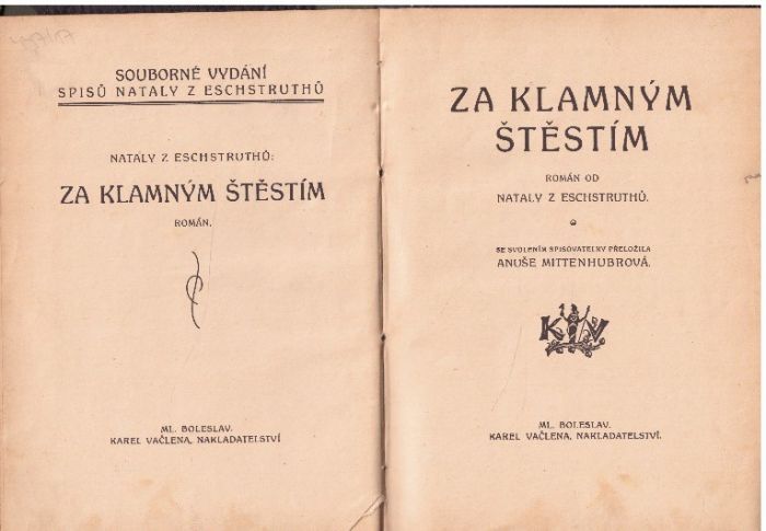 Za klamným štěstím od Nataly von Eschstruth