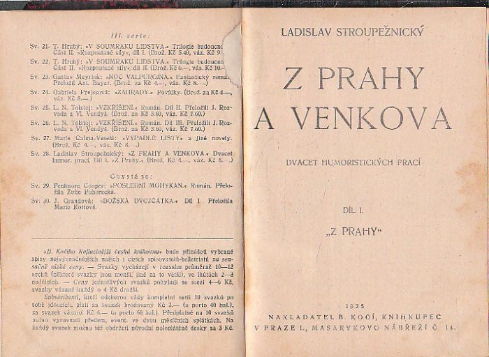 Z Prahy a venkova od Ladislav Stroupežnický