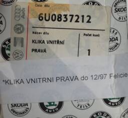 KLIKA VNITŘNI PRAVA DO-6U0837212
