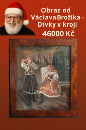 Obraz od Václava Brožíka - Dívky v kroji.