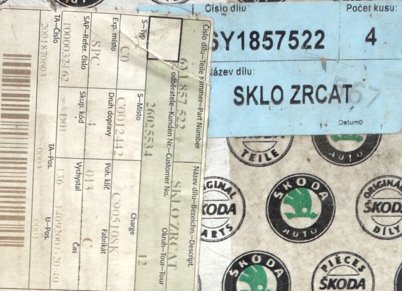 Sklo zrcátka  SY1857522
