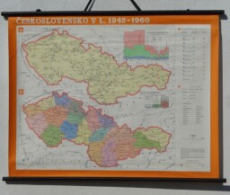 Školní nástěnné mapy - Československo V L. 1945 - 1960