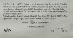 Školní nástěnné mapy - Koloniální panství