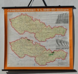 Školní nástěnné mapy - Československo V L. 1945-1980 -Kultura.