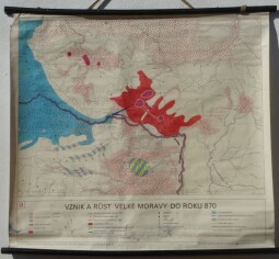 Školní nástěnné mapy - vznik a růst Velké Moravy do roku 870