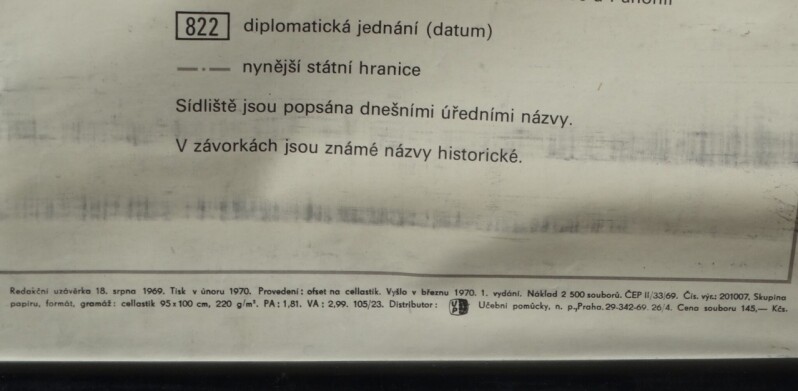 Školní nástěnné mapy - vznik a růst Velké Moravy do roku 870