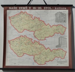 Školní nástěnné mapy - Naše země v 19 - 20stol. - kultura
