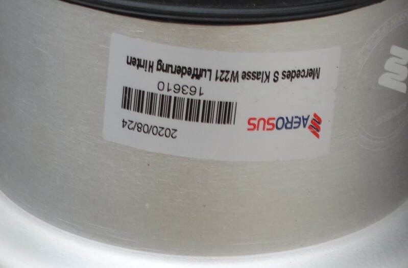 Zadní vzduchové pérování pro Mercedes S‑Class W221 (2005–2013).