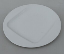 Klasický bílý keramický talíř 27 cm