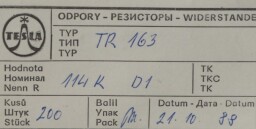 Rezistor TR 163 114K D1