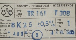 Rezistor TR 161 T 308 8K25
