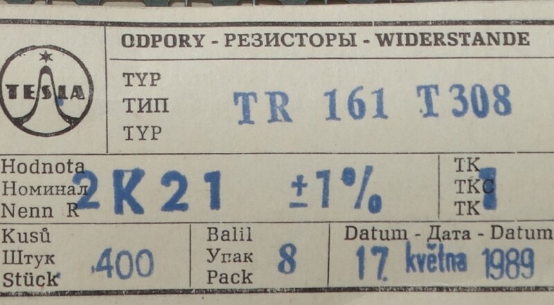 Rezistor TR 161 T 308 2K21