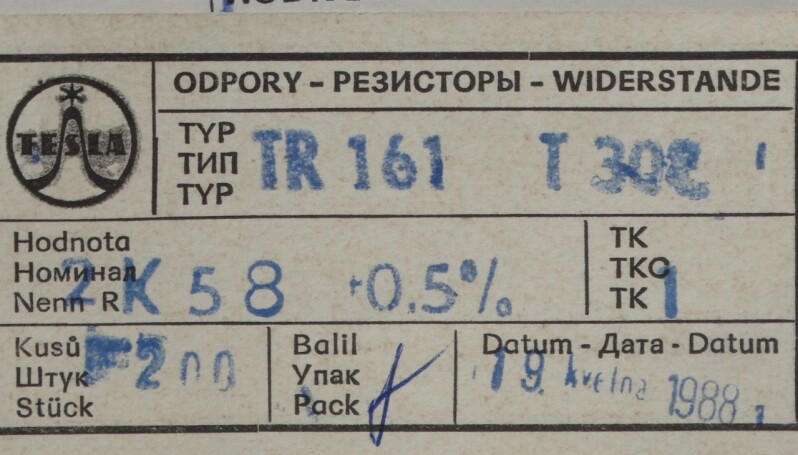 Rezistor TR161 T308 2K 58