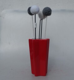 Zápichy - bambulky 4. kusy.