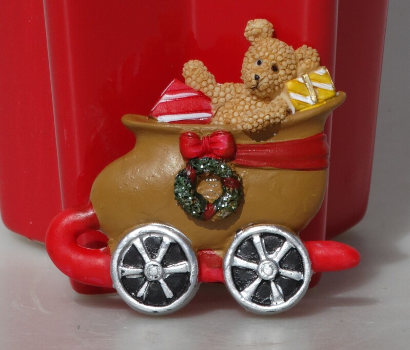 Dekorace - Medvídek, keramika.