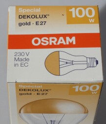 Žárovky OSRAM DEKOLUX GOLD 100W E27