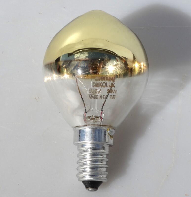 Žárovky OSRAM DEKOLUX GOLD E14 CLEAR 230V 25W.