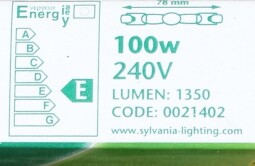 Halogenová žárovka Sylvanía Tubular 240V 500W cod 0021621.