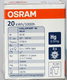 Žárovka Osram Holopar AU 20W 100lm