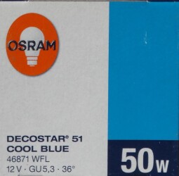 Halogenová žárovka Osram Decostar Cool Blue 50W 12V