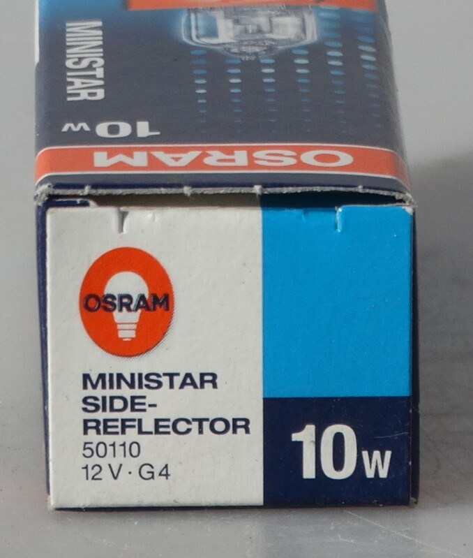 Halogenová žárovka značky OSRAM „MINISTAR SIDE“ 10W 12V