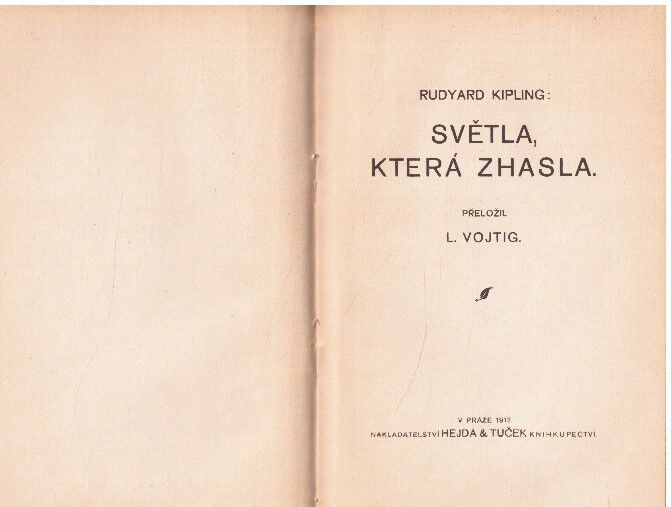Světla, která zhasla od Rudyard Kipling