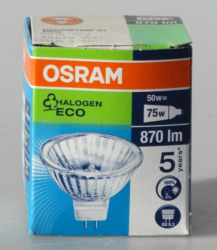 Halogenová žárovka Eco 50W 12V