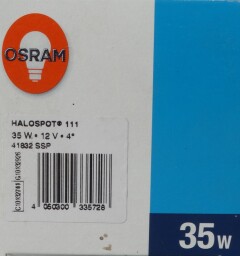 Halospot 35W 12V halogenová žárovka. ALU