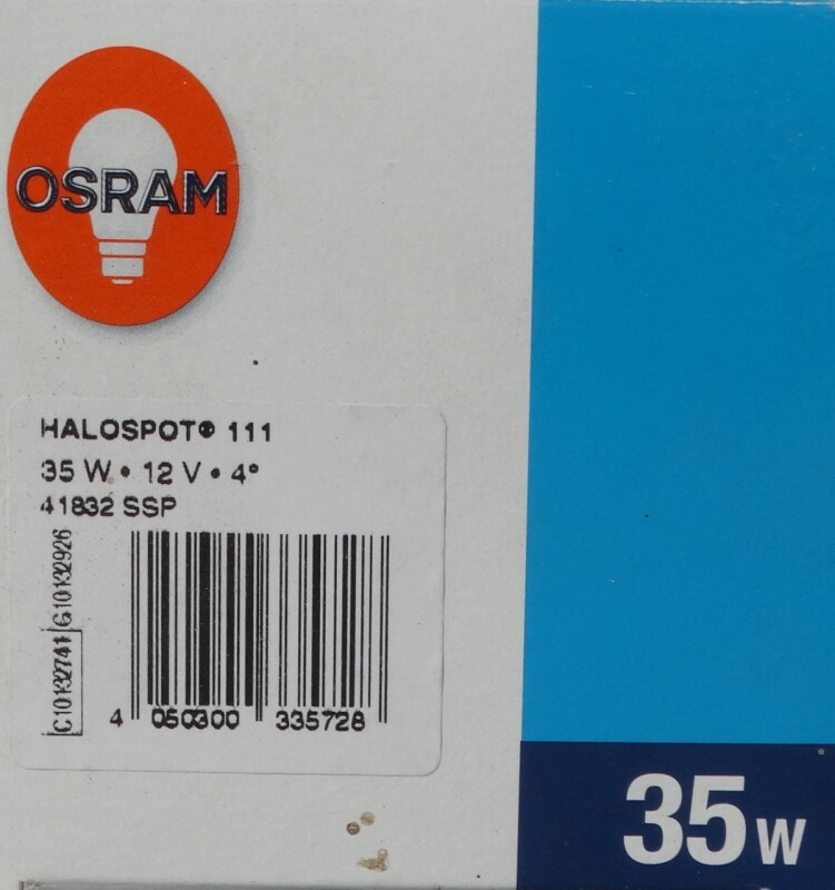 Halospot 35W 12V halogenová žárovka. ALU