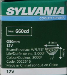 Žárovky SYLVANIA COOLFIT SUPERIA 20W 12V