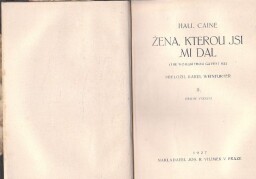 Žena, kterou jsi mi dal II. od Hall Caine