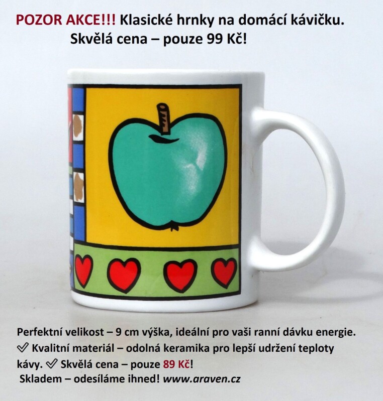 Klasické hrnky na domácí kávičku.