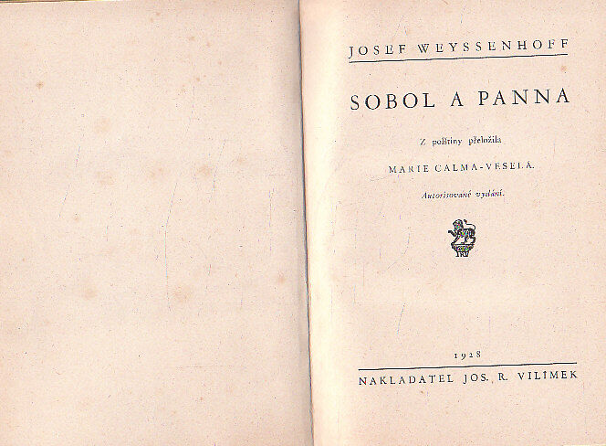 Sobol a panna od Józef Weyssenhoff