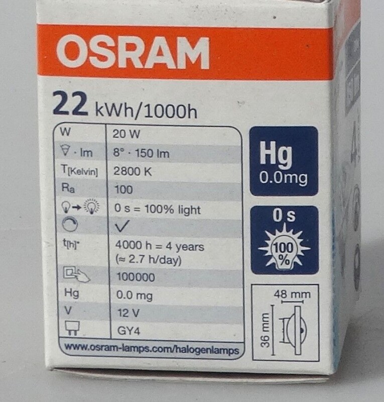 Žárovka Osram Halospot 48 standart 20W 12V