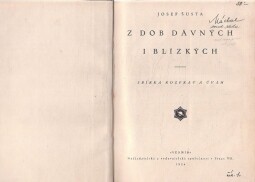 Z dob dávných i blízkých od Josef Šusta