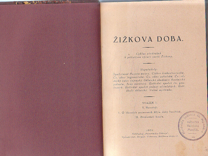 Žižkova doba od V. Novotný.