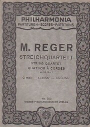 M. Reger String Quartet Quartuor a Cordes No 222