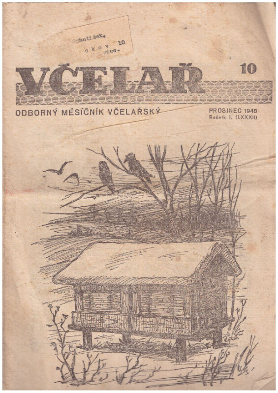 Včelař odborný měsíčník včelařský 1948