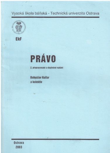 Právo od Bohuslav Halfar a kolektiv