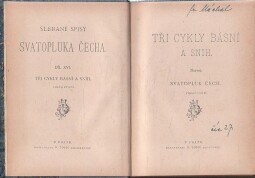 Tři cykly básní a sníh od Svatopluk Čech